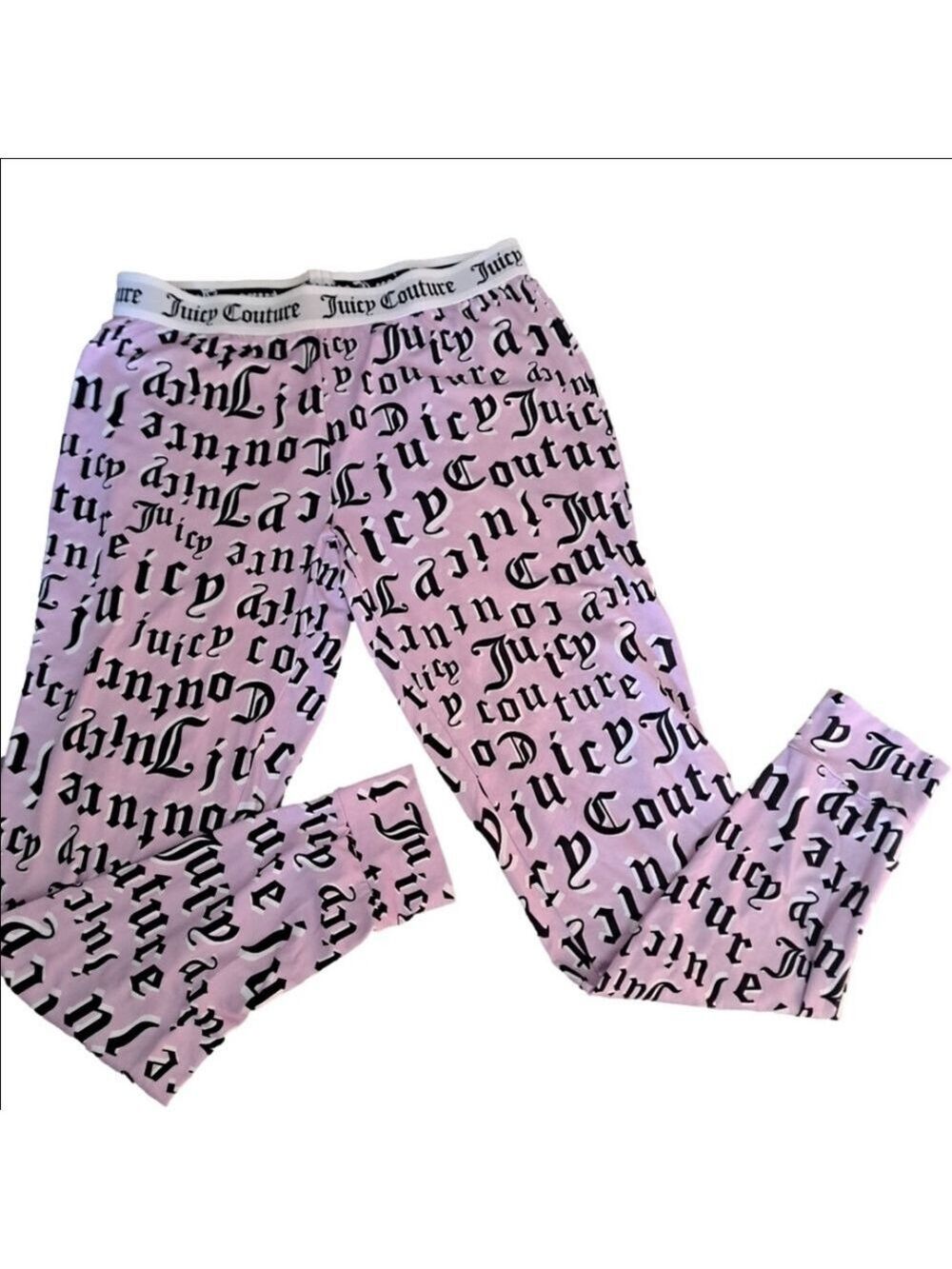 JUICY COUTURE sleepwear PJ lounge PANTS Mauve pink JC comfy casual SM